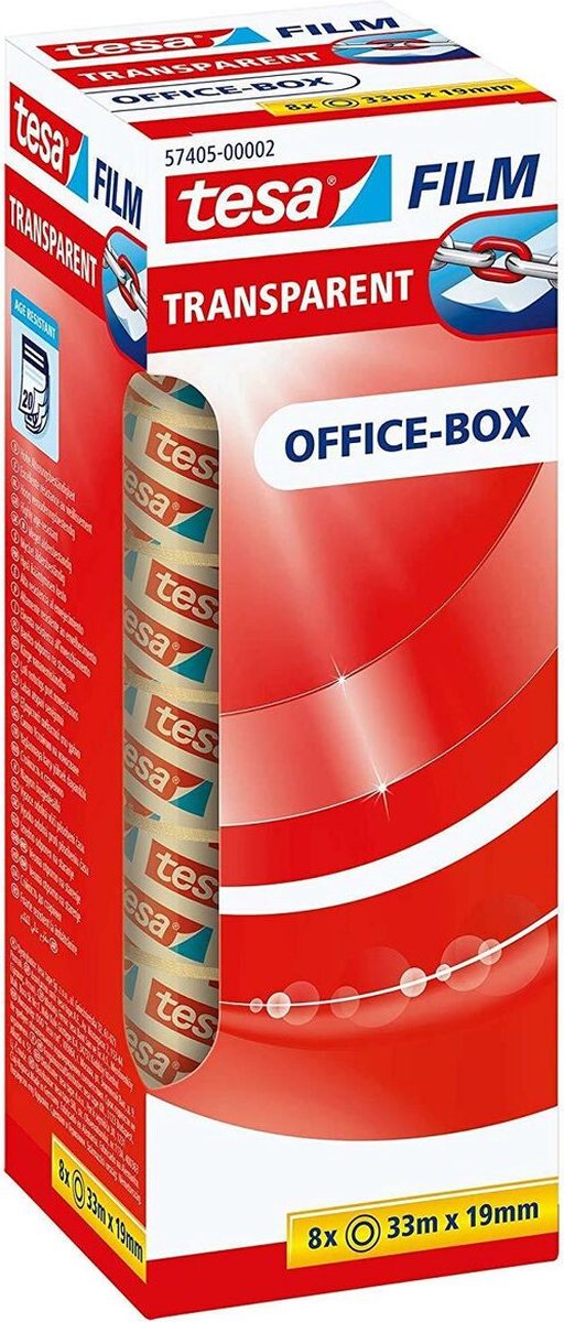 12 x Tesa Klebefilm tesafilm transparent 19mmx33m 8 Rollen
