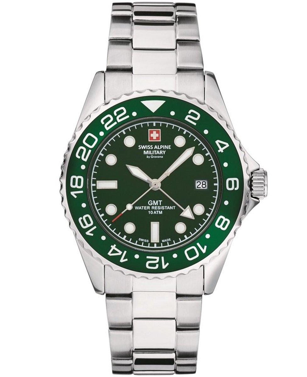 Swiss Alpine Military 7052.1134 GMT Diver Herrenuhr 42mm 10ATM
