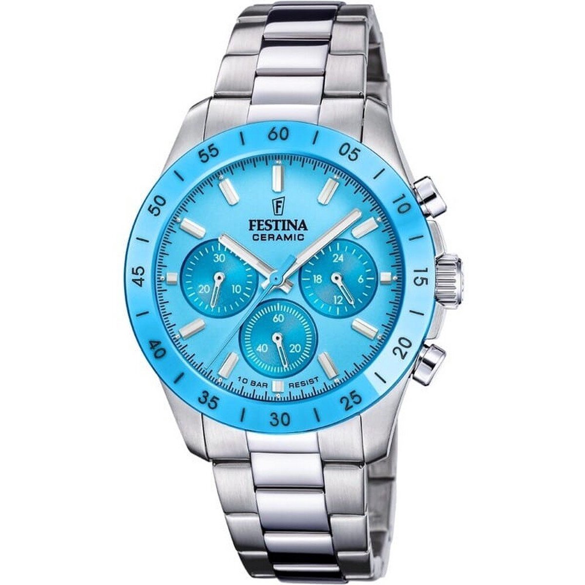 Festina F20693/3 Damenuhr Ceramic Chronograph 39mm 10ATM
