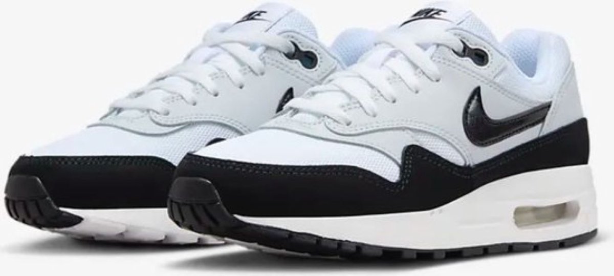 Nike Air Max 1 GS Weiß Schwarz Kinder Sneaker Pure-Platinum DZ3307-106 38.5 black