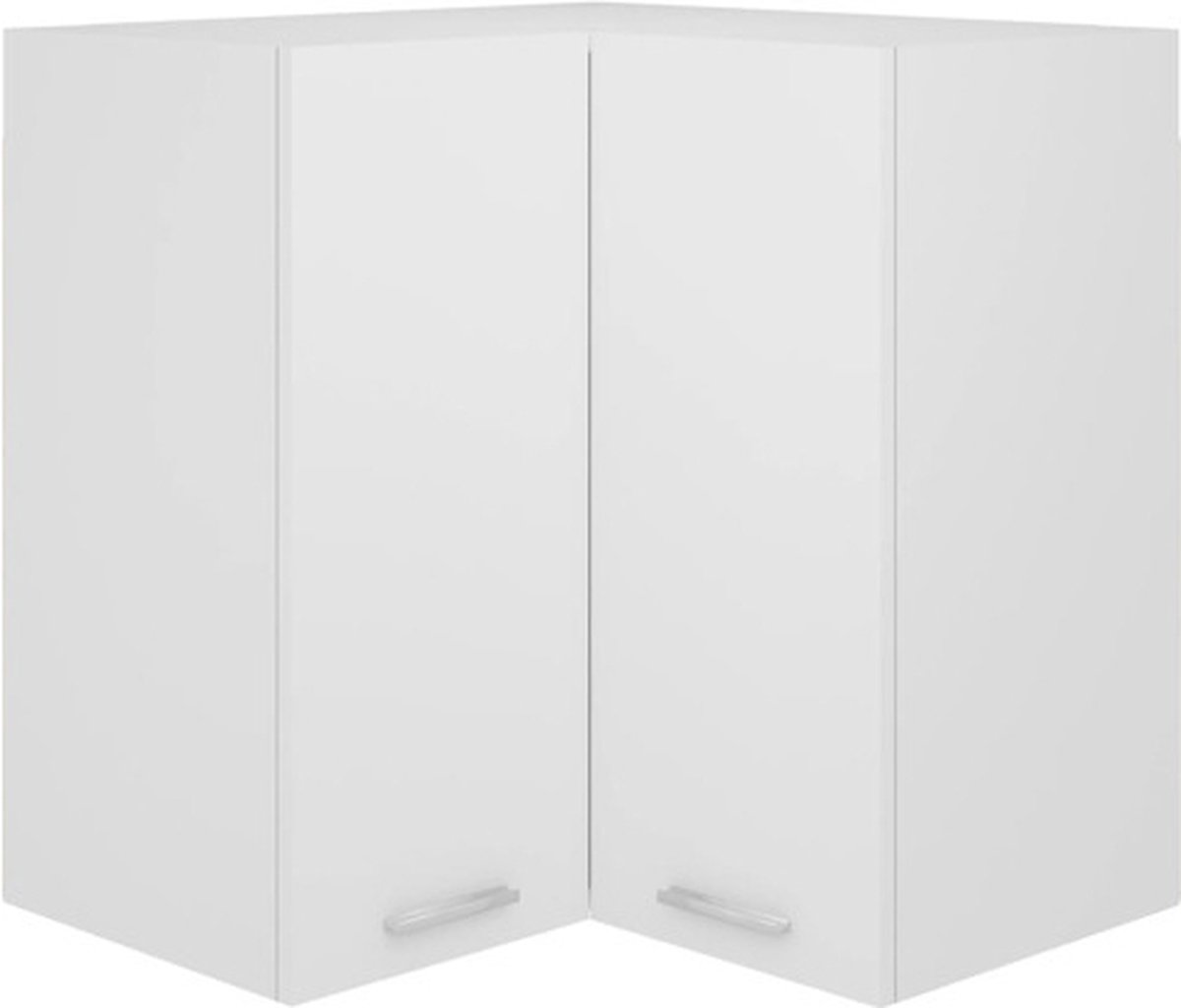 vidaXL Eckhängeschrank Lyon Weiß 57x57x60 cm Holzwerkstoff anti-blitz weiße