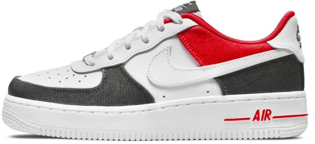 Nike Air Force 1 LV8 GS USA Kinder Sneaker Weiß Midnight-Navy Chile-Rot DJ5180-100 35.5 white