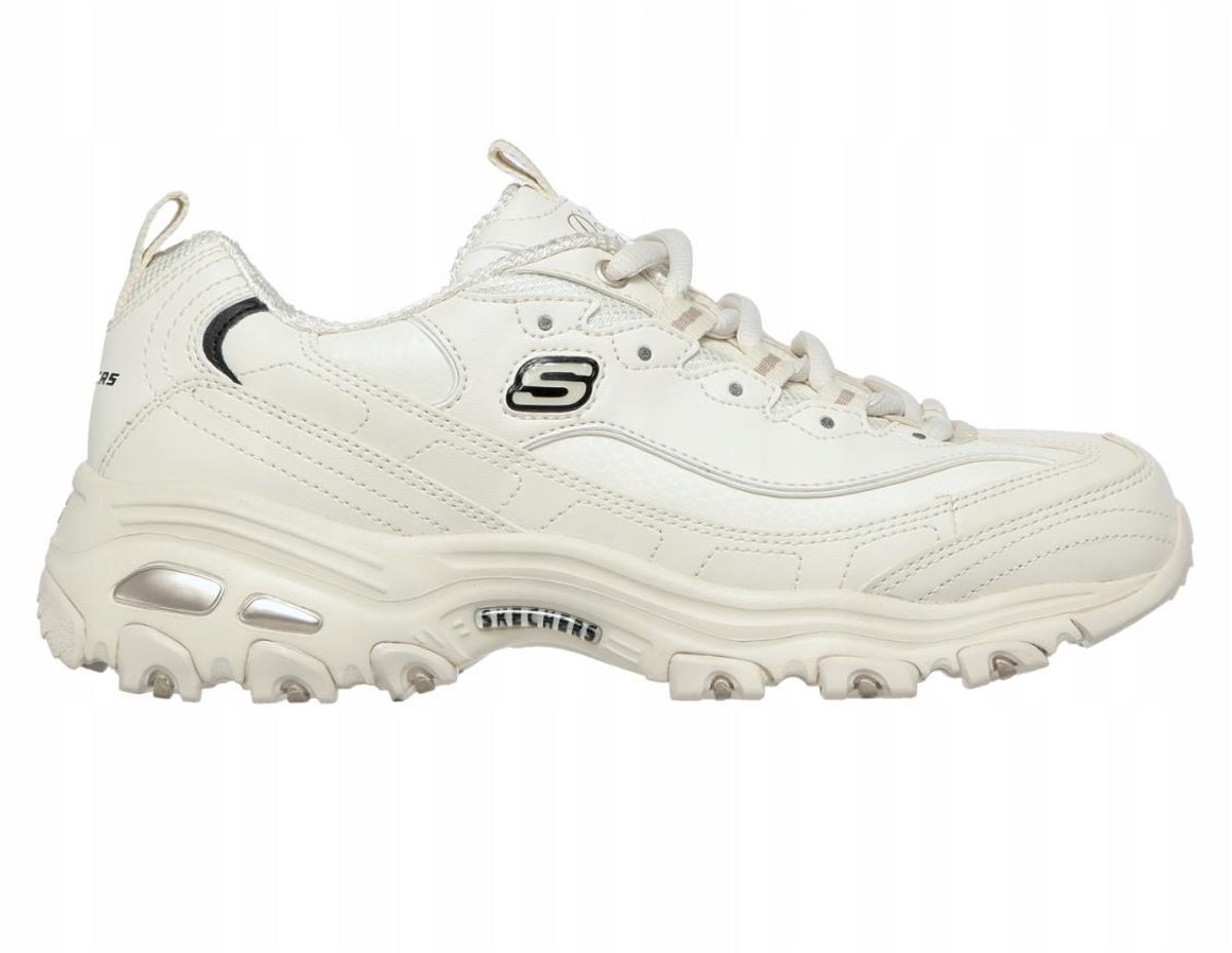 Skechers D'Lites – Fresh Start, weiße Damen-Sneaker 37 gray