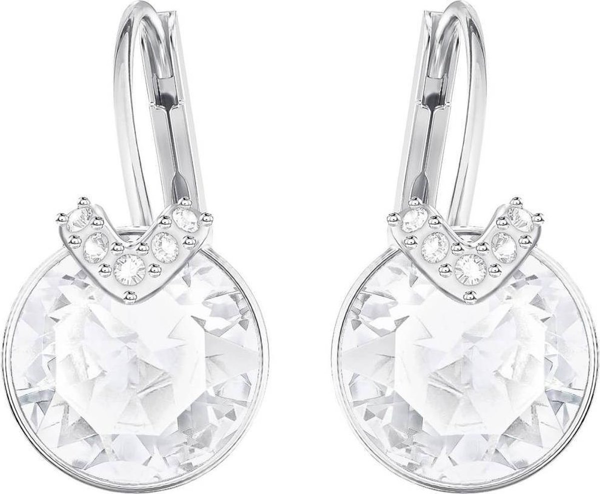 Swarovski Rhodinierte Ohrringe Damen Weiß 5292855 White|Box+Shopping Bag (Random Color) blue