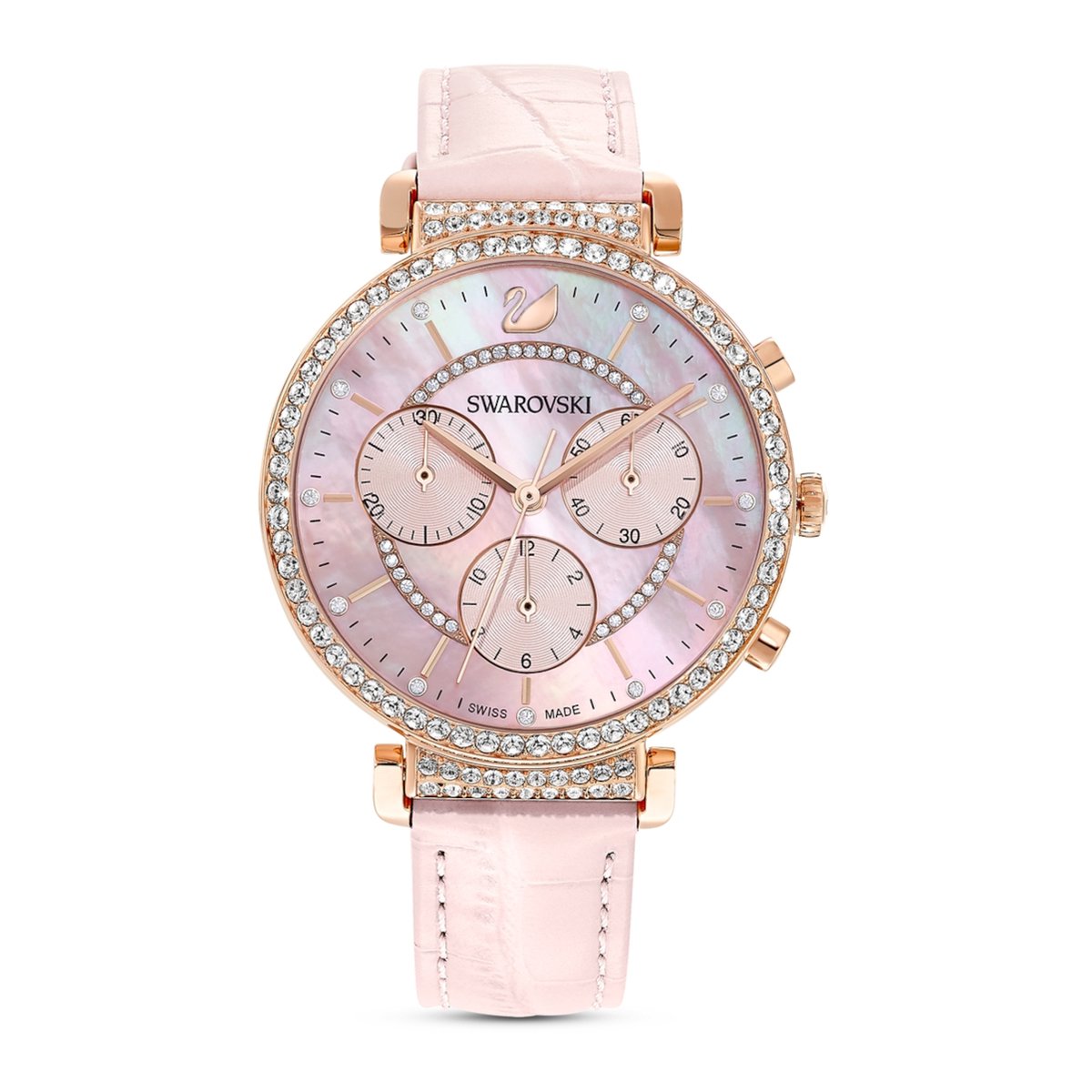 Swarovski 5580352 Passage Chrono Pink Damenuhr 36 white