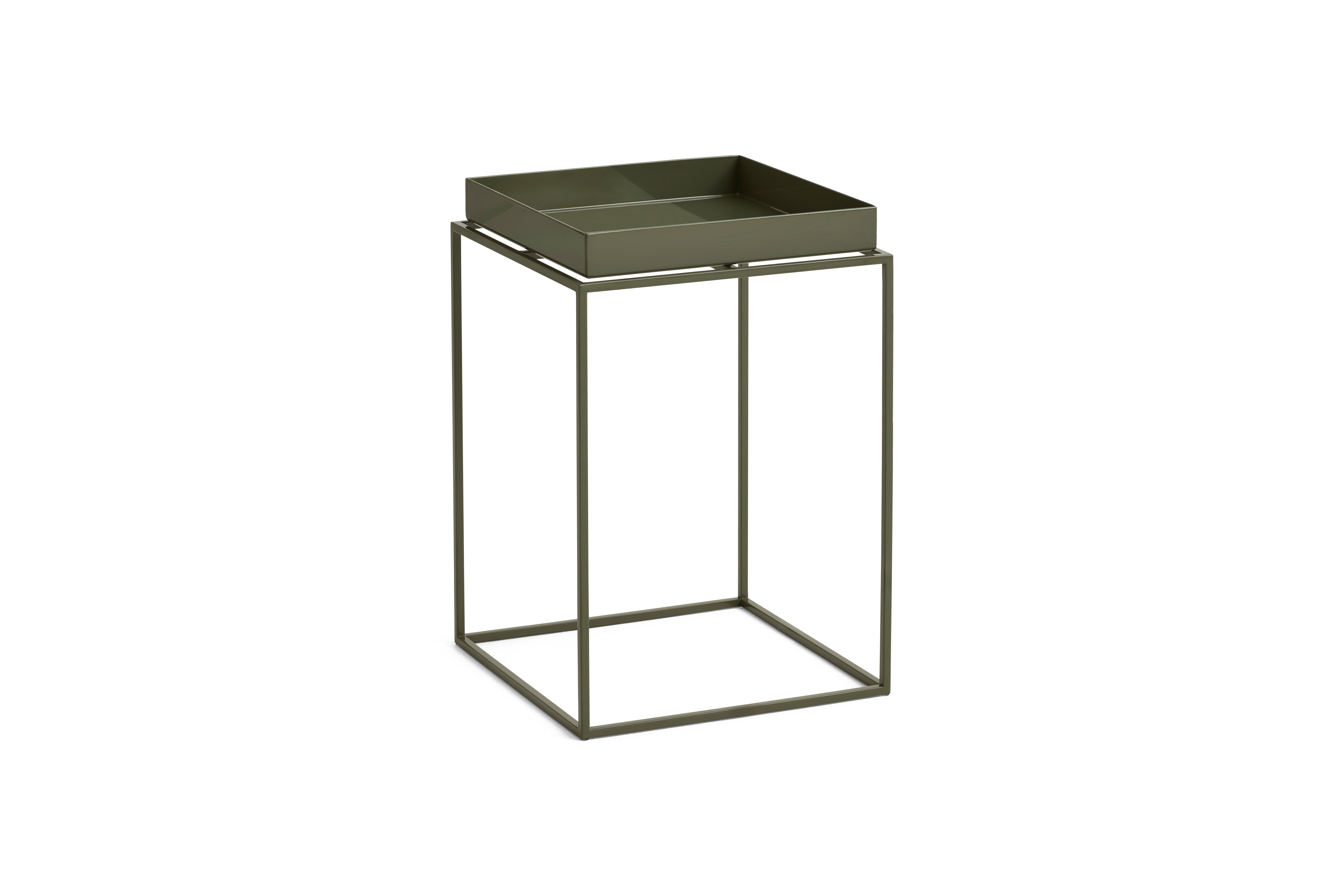 HAY - Tray Tisch - Small High - 30x30x44 cm - Olivgrün