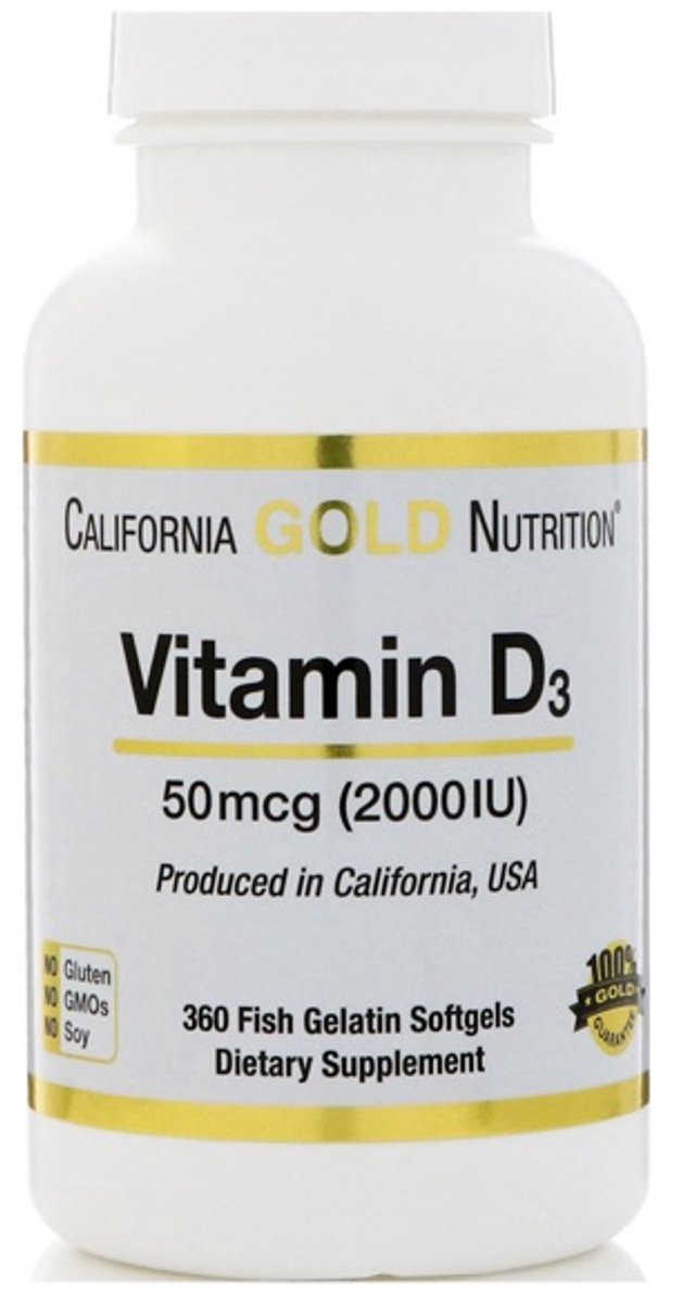 Vitamin D3, 50 µg (2.000 IE), 360 Fischgelatine Weichkapseln