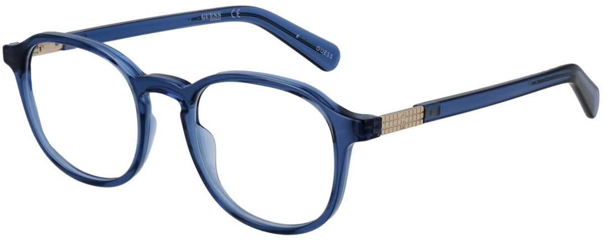 Guess Unisex Brille Gu8251 090 Transparent Blue/48-19-145 gray