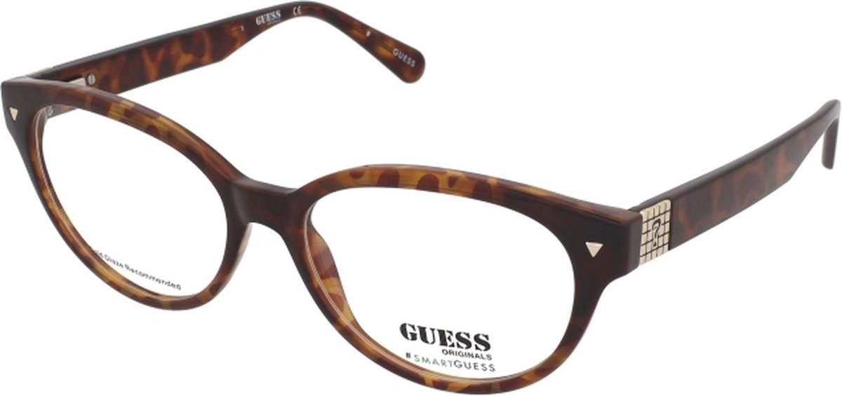 Guess Damen-Brillengestell Gu8245 053 Blonde Havana/55-16-140 brown