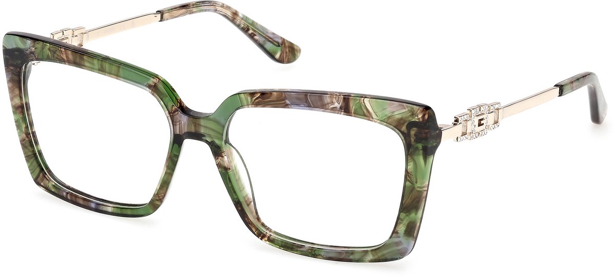 Guess Gu50318 098 Damen Brille Dark Green Tortoise/54-15-140 gray