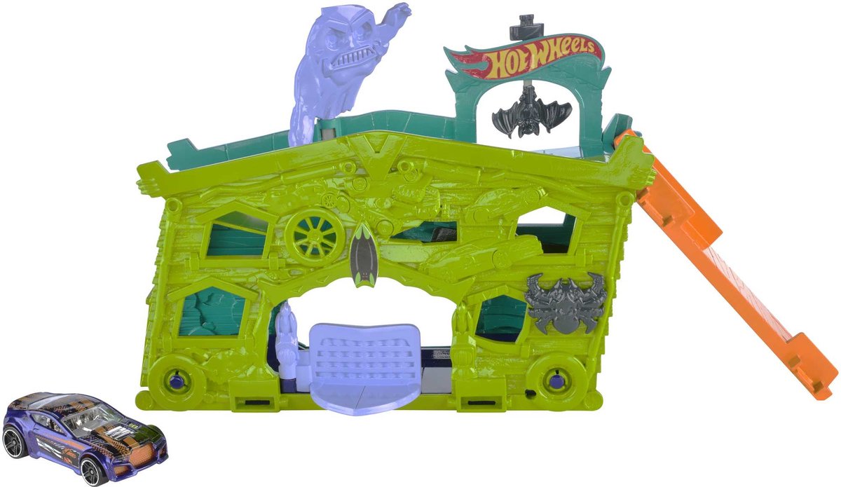 Hot Wheels City Blaze Ghost Garage Auto-Strecke