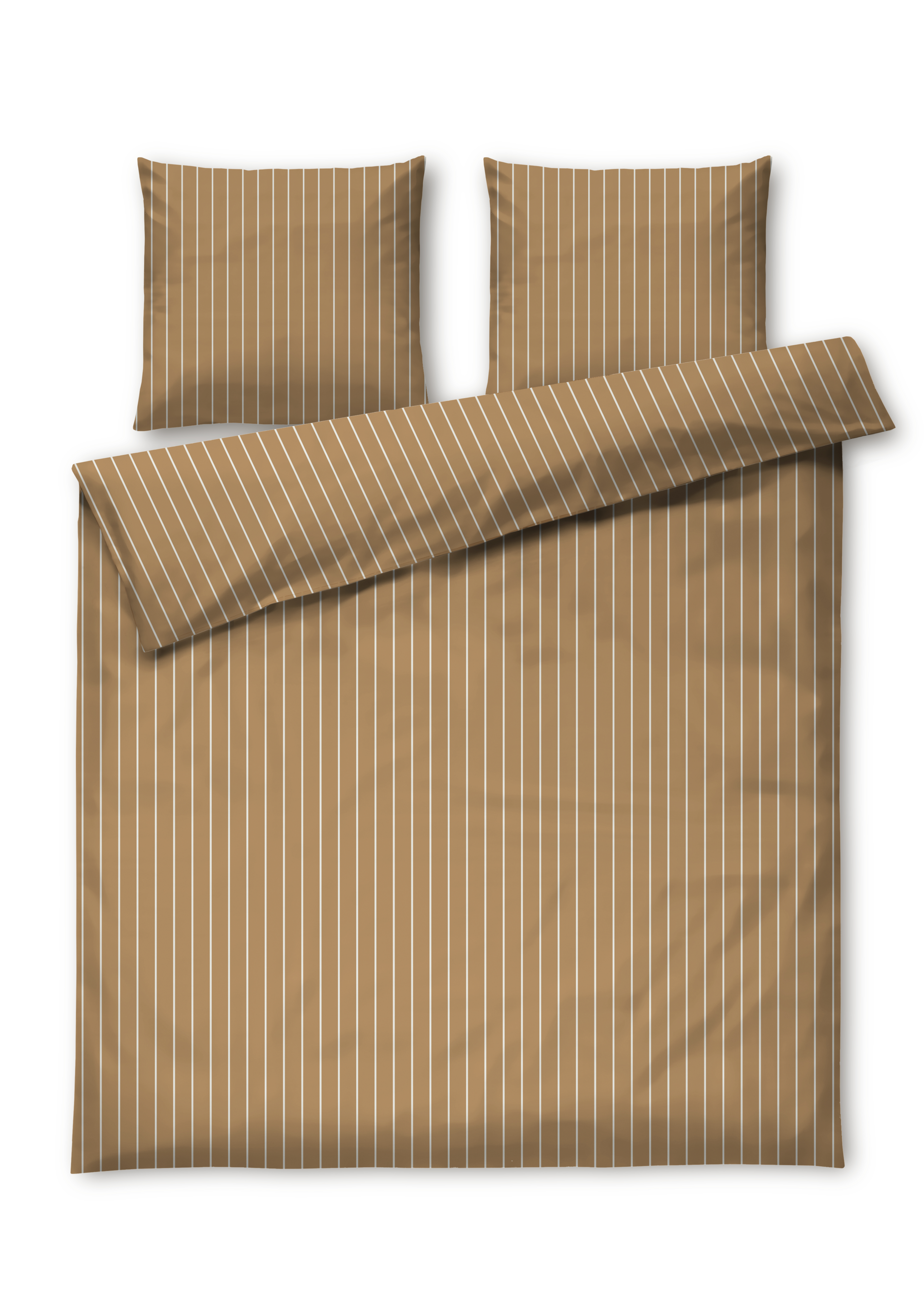 Juna - Soft Bettwäsche - Karamell/Offwhite - 200x220 cm