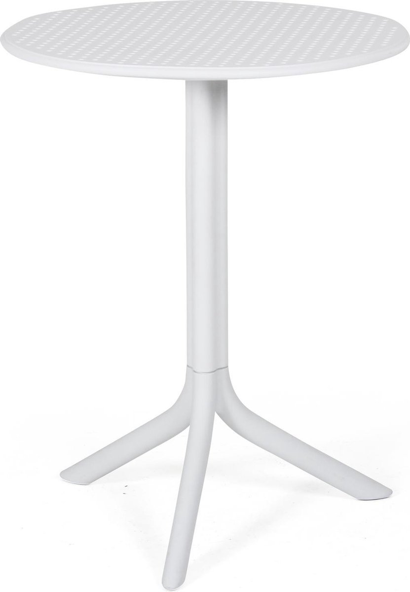 Nardi Step Gartentisch - rund - Ø 60,5 cm - 2 Höhenoptionen - bianco