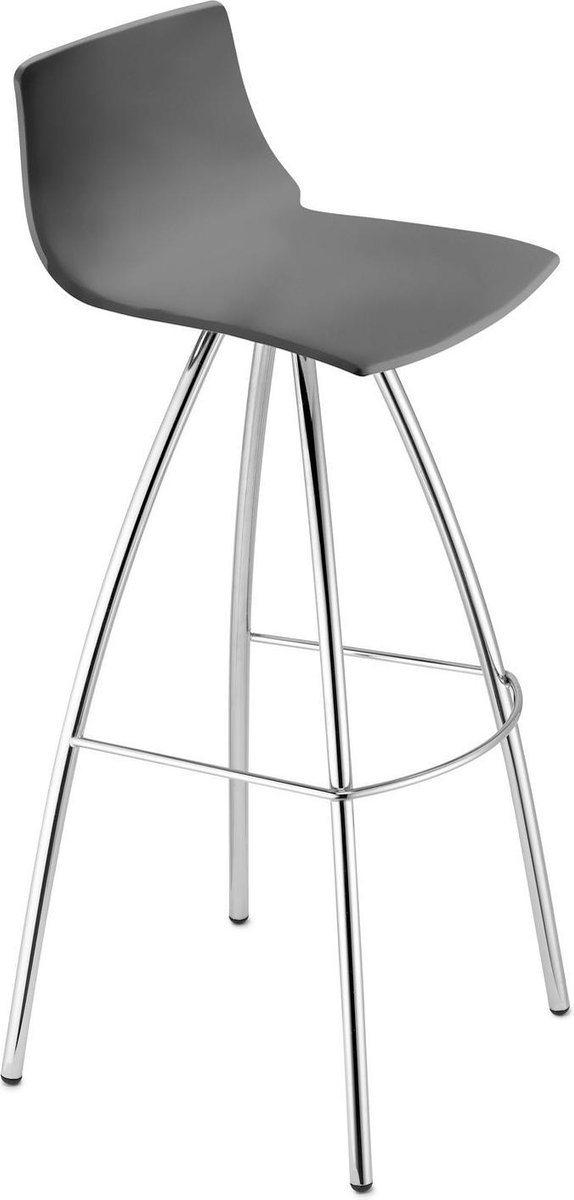 Scab Day Metall Barhocker verchromt - Kunststoff Sitzschale