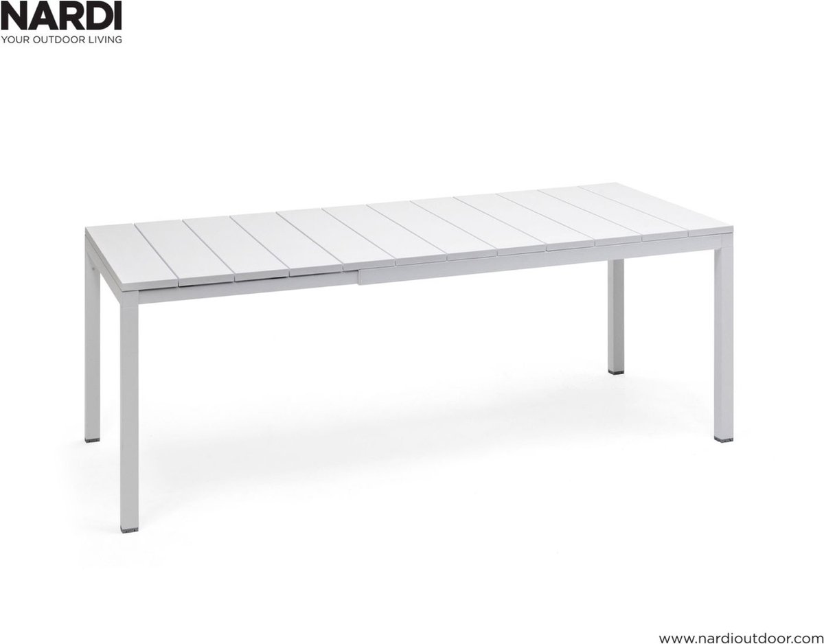 Nardi Rio Extensible 140 Gartentisch - 85x140(210) cm - bianco