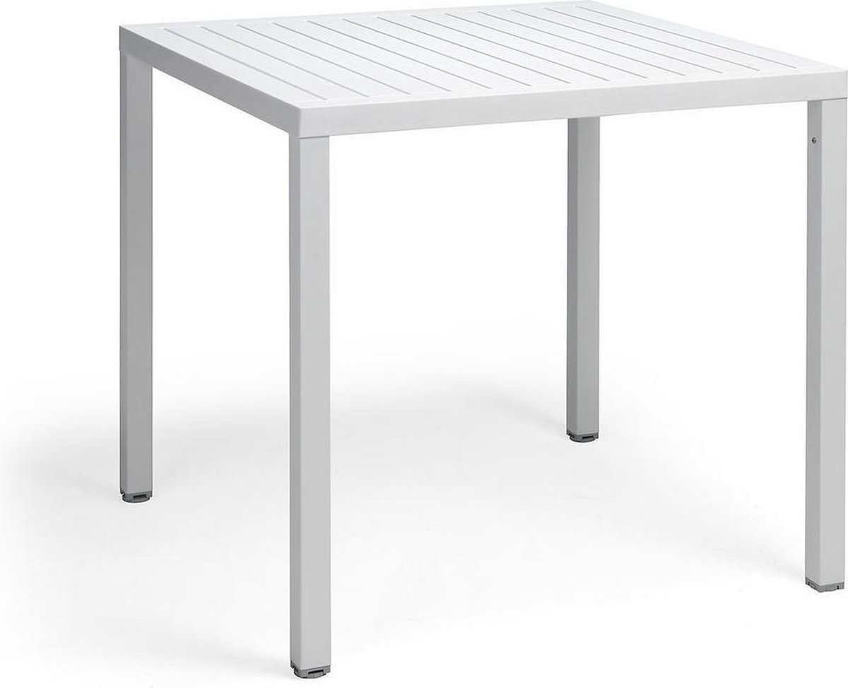 Nardi Cube 80 Gartentisch - 80x80 cm - stapelbar - bianco