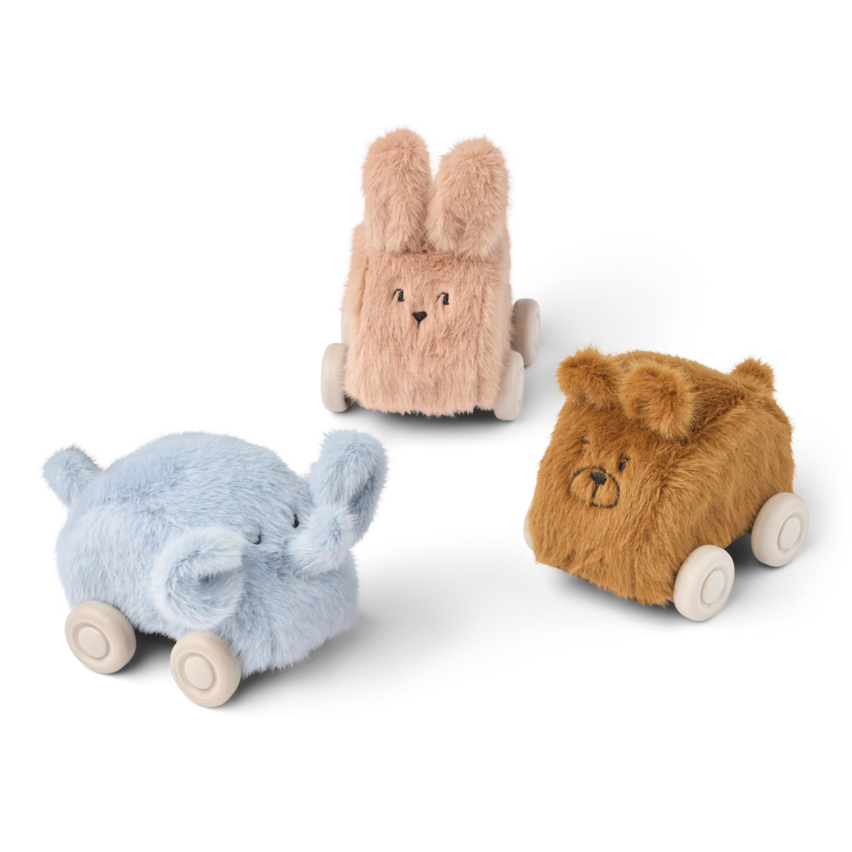Liewood - Ansel Plush Car 3-pack, Pale tuscany Mix (LW21100-2947)