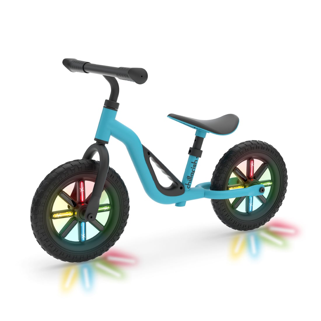 Chillafish – GLOW 10" Leichtes Laufrad mit Leuchtenden Rädern – Sky, 1,5–4 Jahre