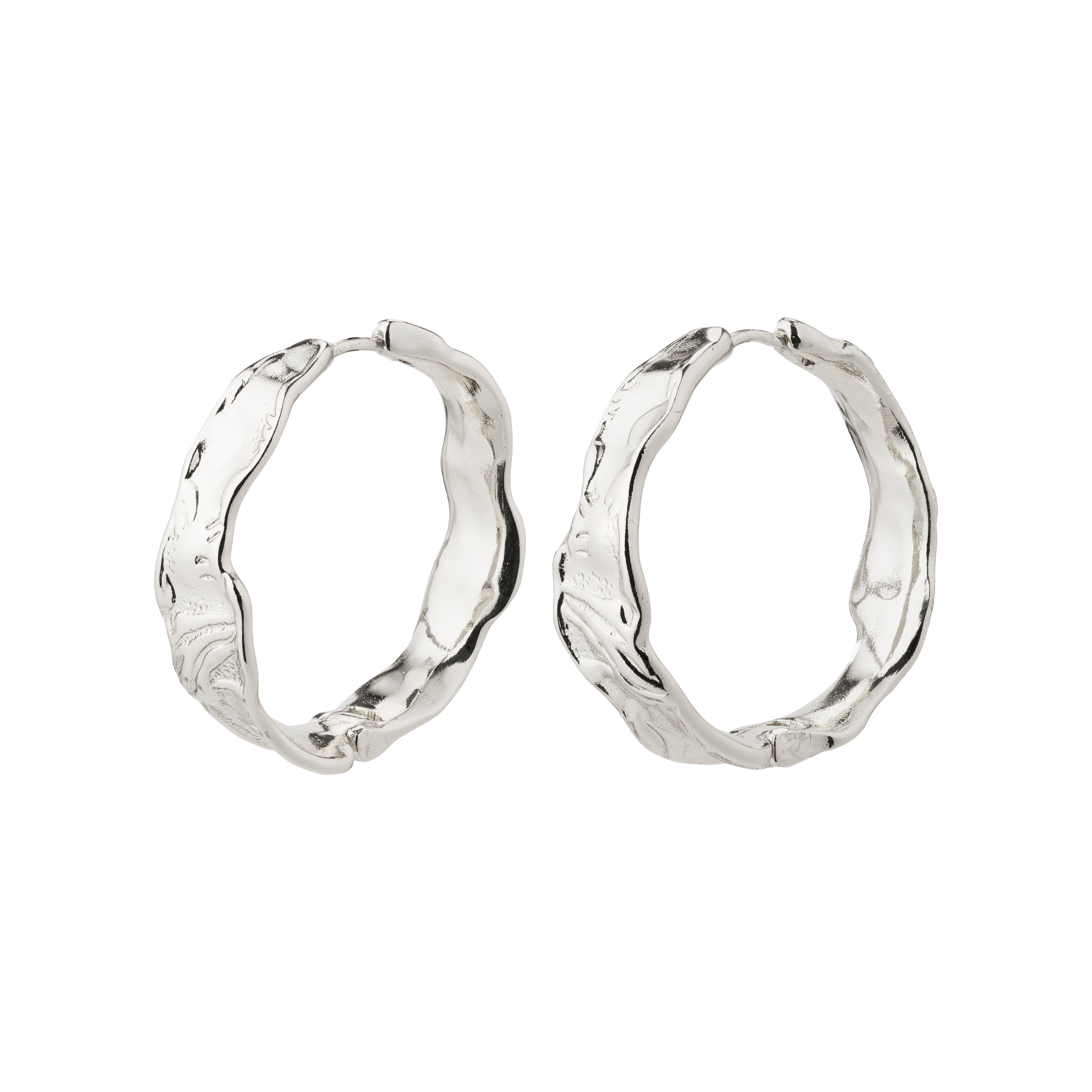 PILGRIM - JULITA Hoop Earrings - Silver-Plated - 30 mm