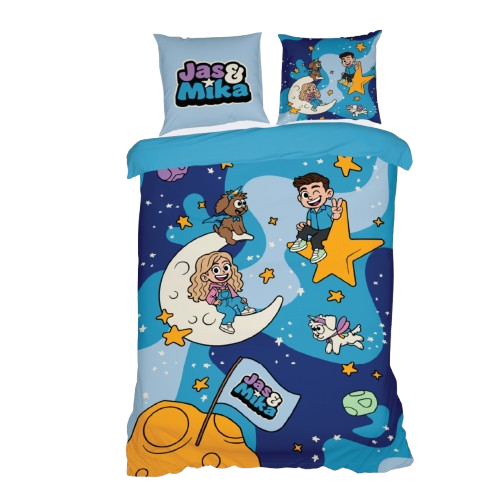 FIRSTGRADE - Jas&Mika Bedsheet Blue - 140 x 200 cm (26-JM-BEDSHEET-BLUE)