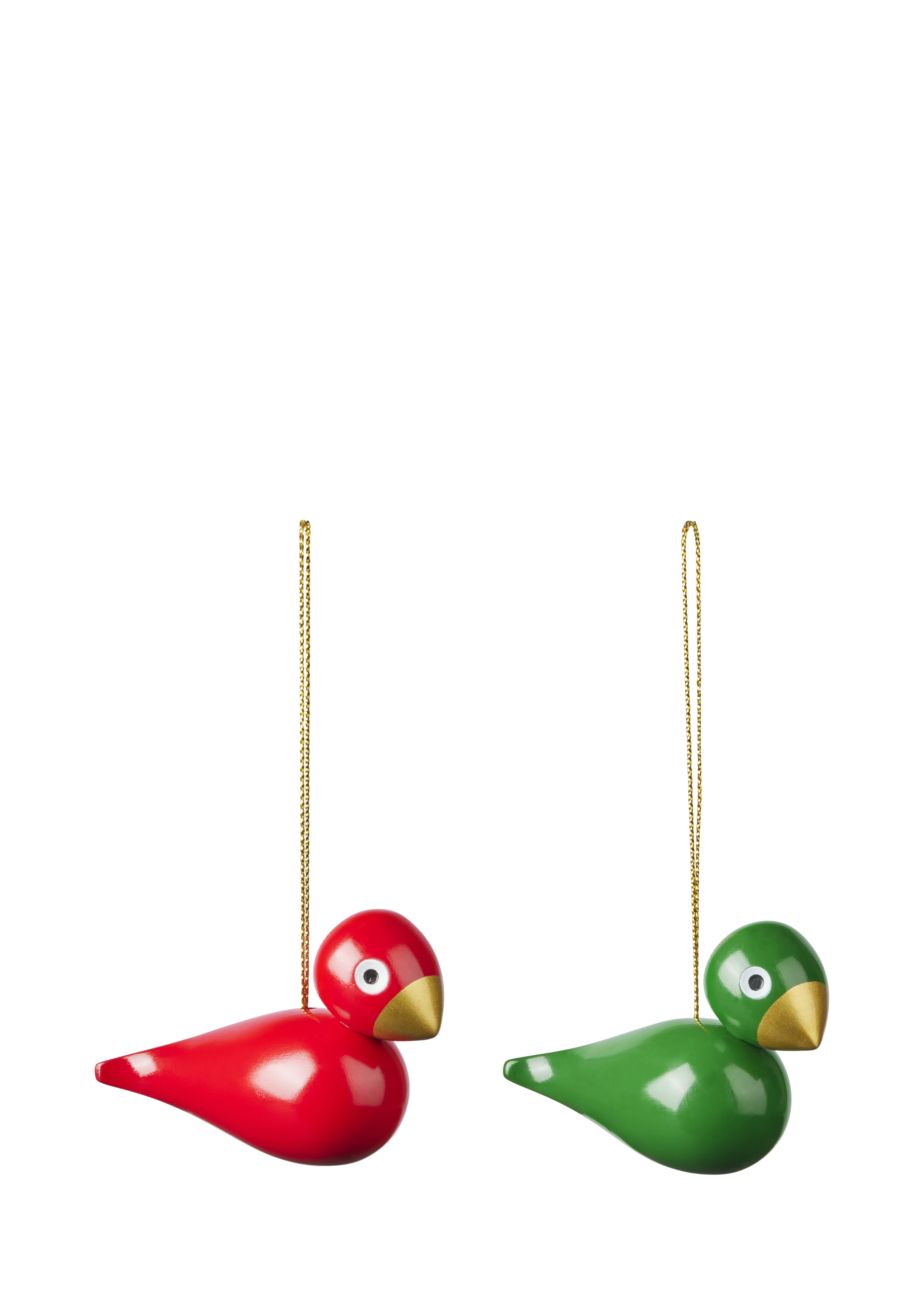 Kay Bojesen - Weihnachtsvögel - Rot/Grün - H5 cm