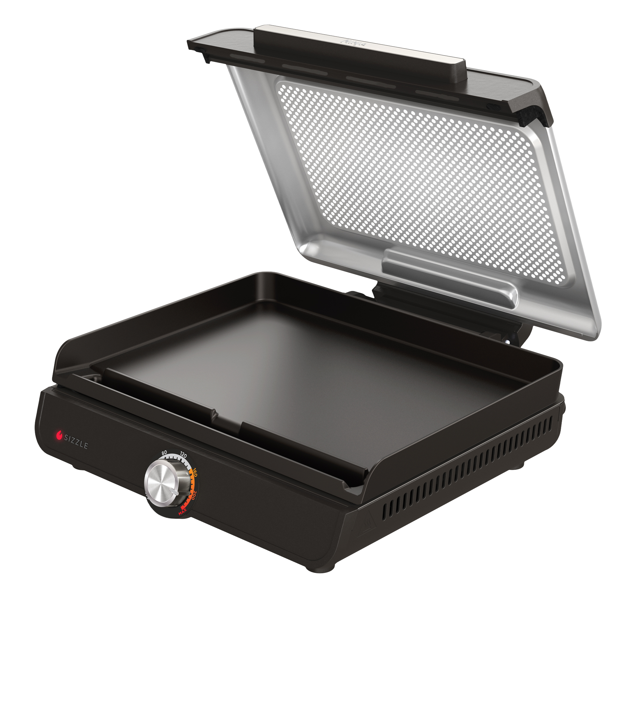 Ninja - Sizzle Indoor Grill & Bratplatte – GR101EU – 1450 W Grill mit austauschbaren Platten