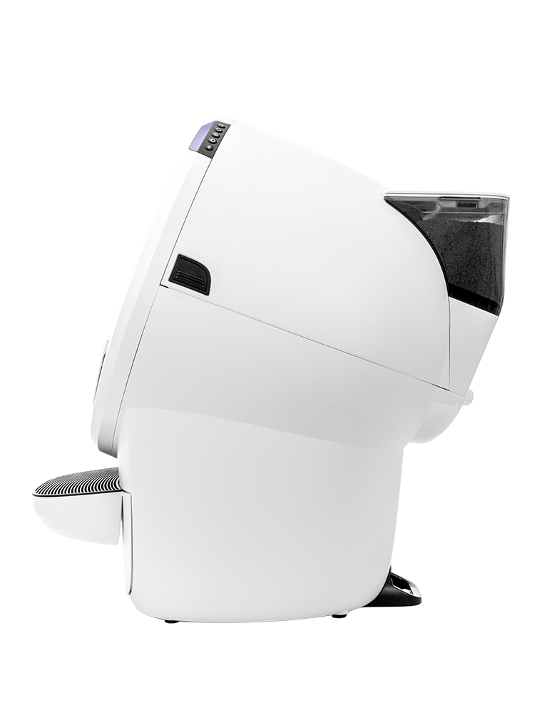 Whisker - Litter Hopper with Bonnet - White
