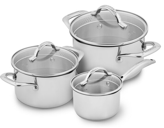 Scanpan - STS Kochgeschirr-Set - Induktion - 1,8 L/3,4 L/4,8 L - Edelstahl