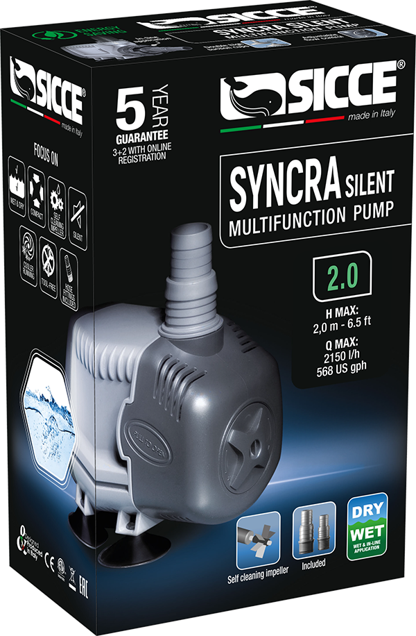 Sicce - SYNCRA 2.0 WET & DRY - 2150L/H - 100% Made in Italy