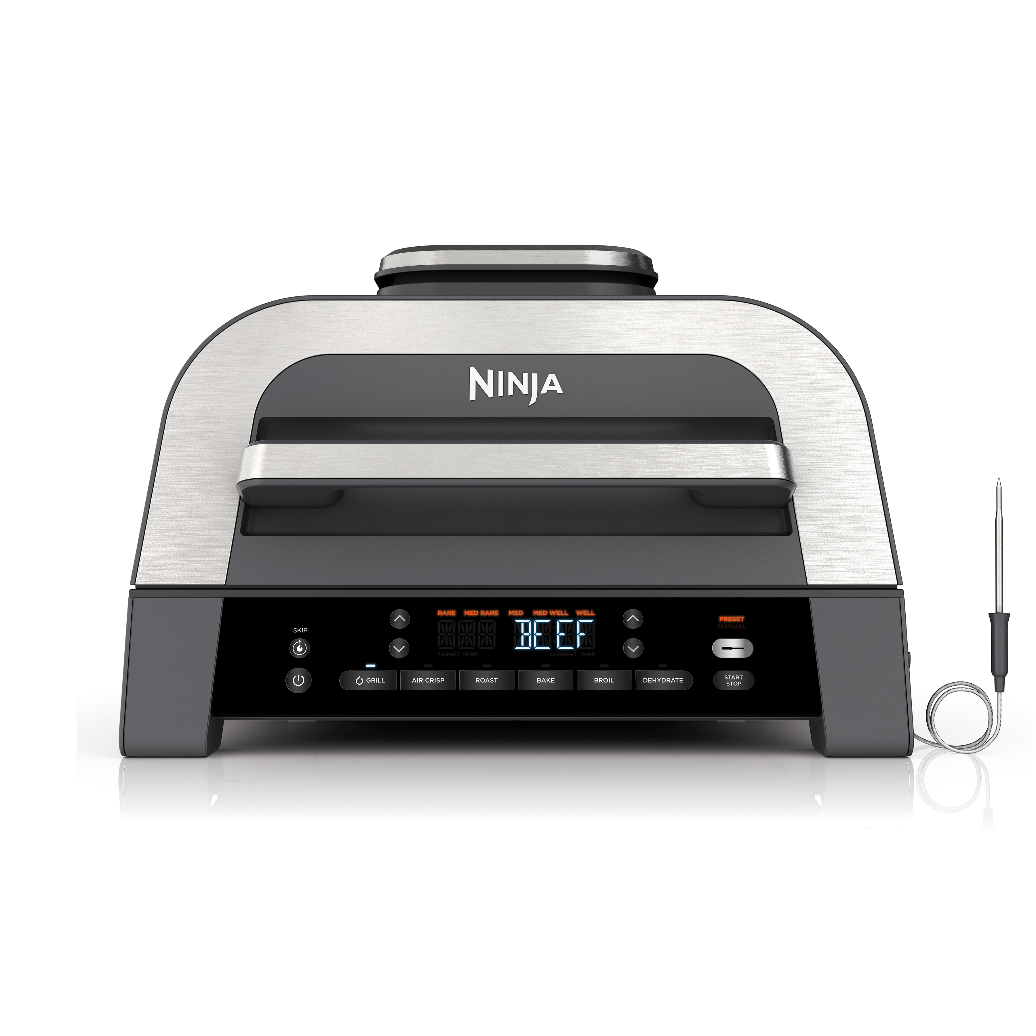 Ninja - 6-in-1 MAX Grill & Heißluftfritteuse – DG551EU – Cyclonic Air & Smart Cook System