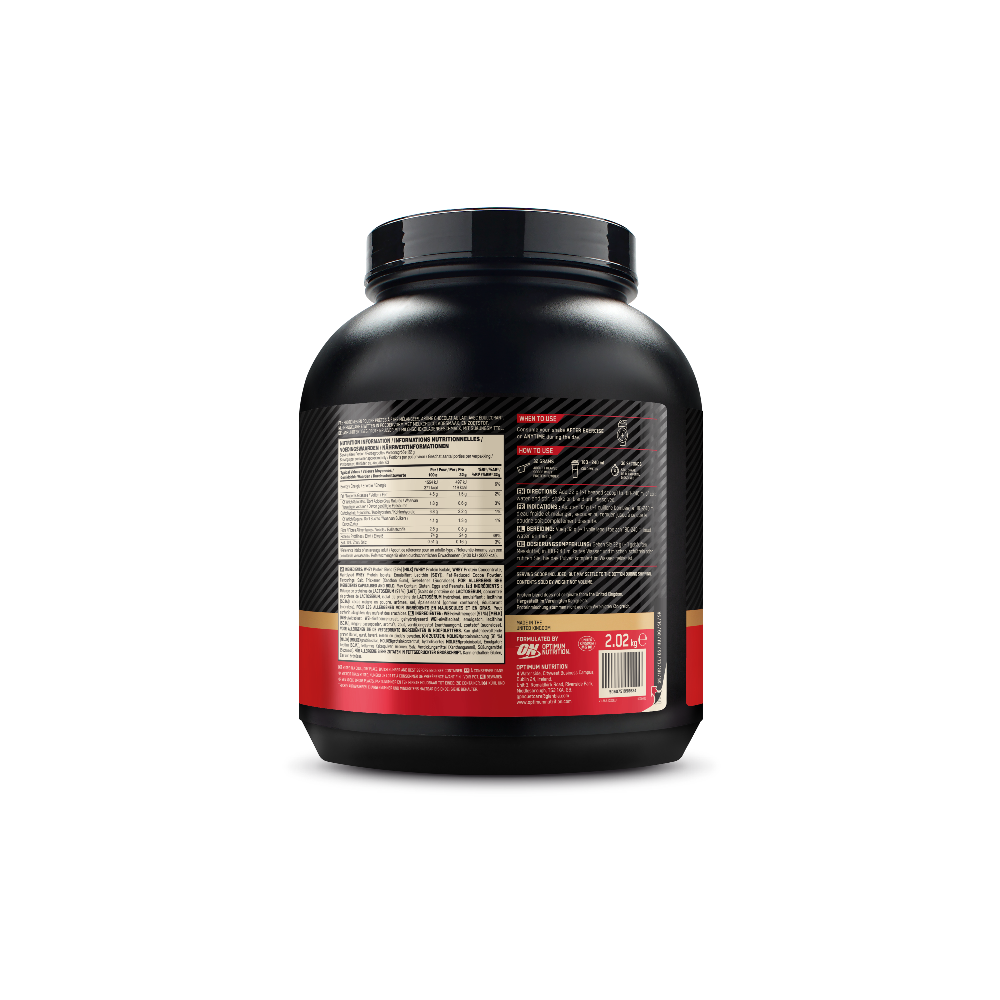 Optimum Nutrition - Gold Standard 100% - Extreme Milk Chocolate 2020 g