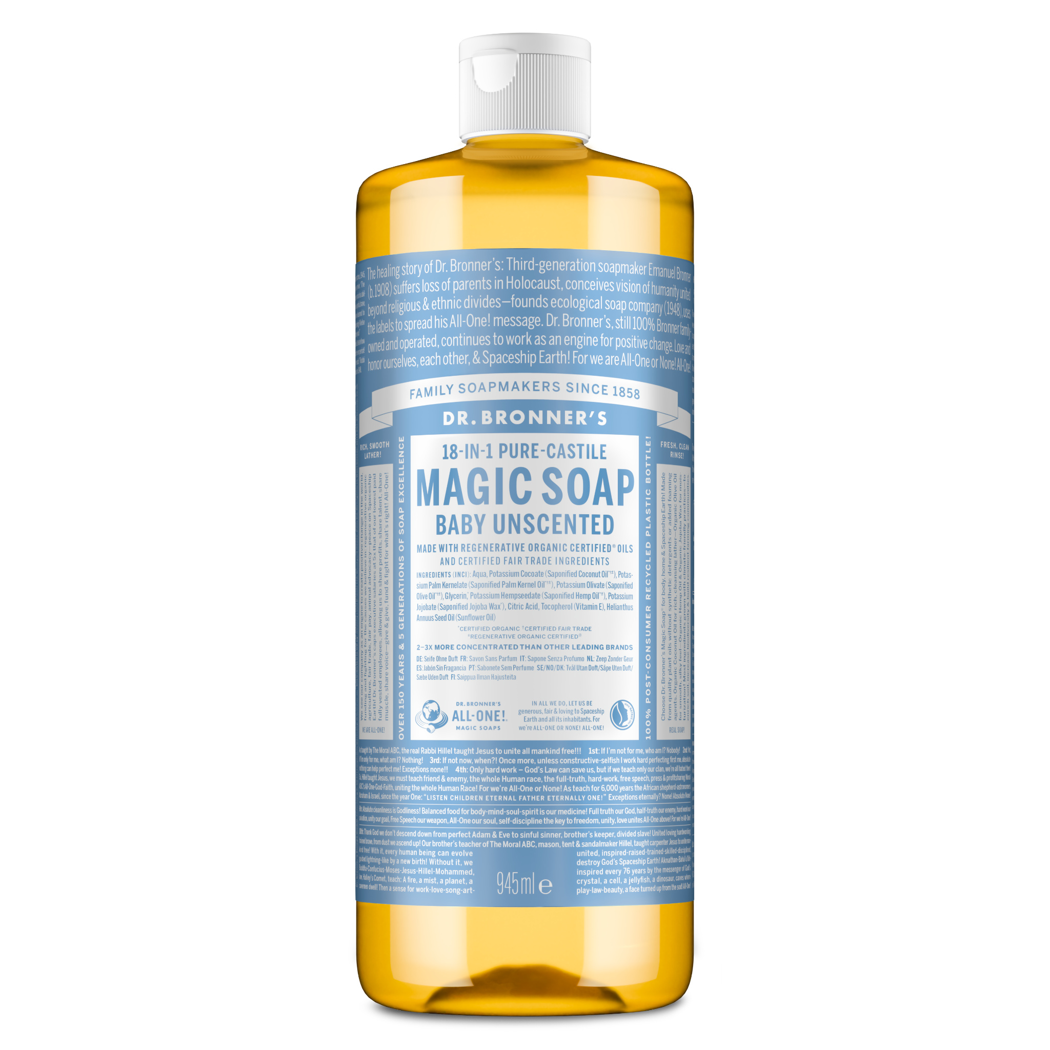 Dr. Bronner's - Pure Castile Liquid Soap Baby Mild 945 ml - Duschgel