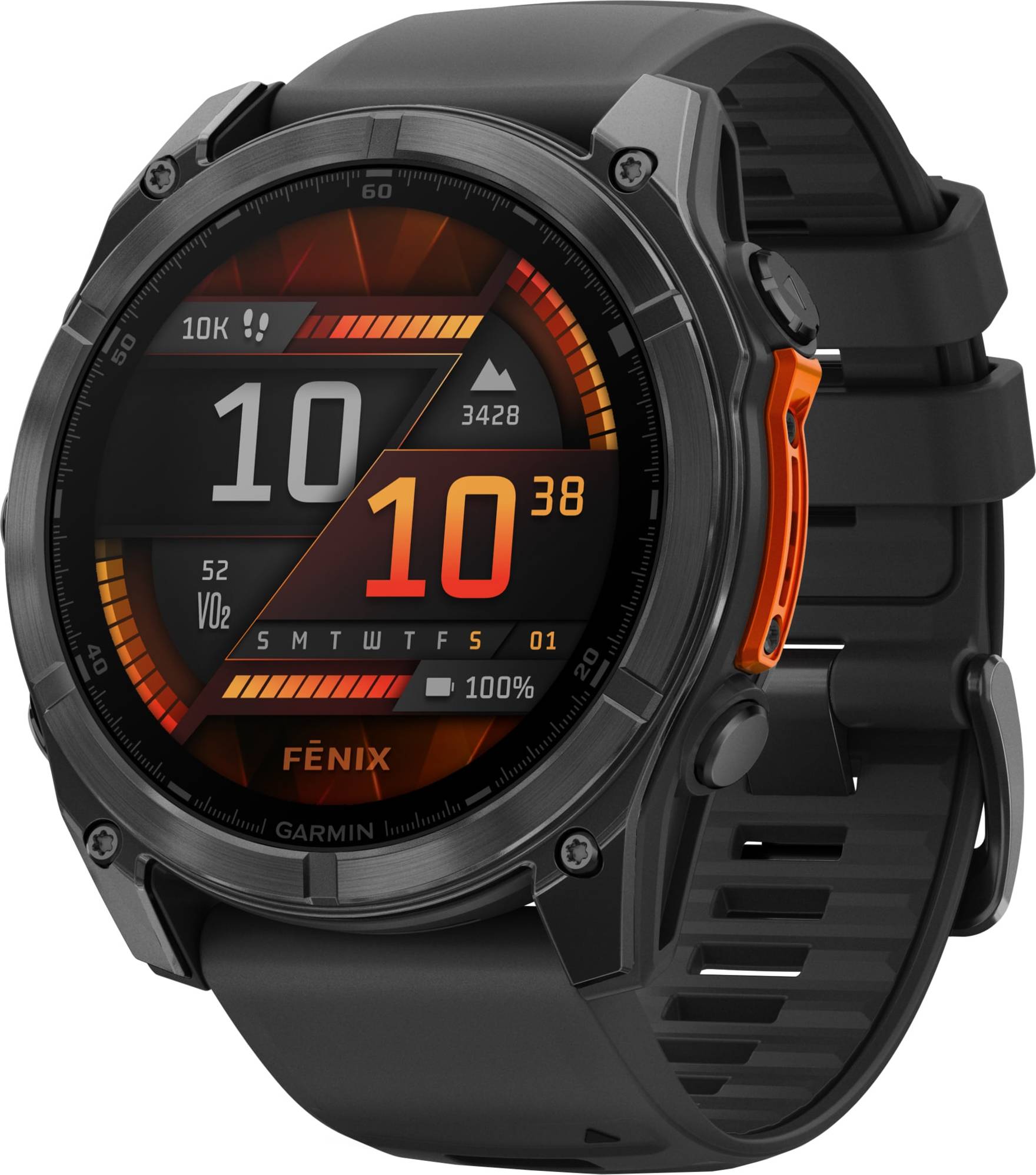 Garmin - Fenix 8 51mm Amoled Spark Orange / Graphite