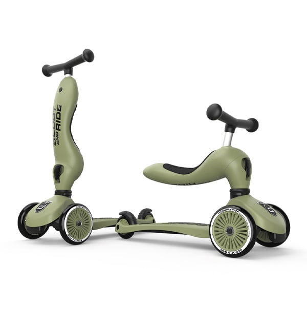 Scoot and Ride - 2 in 1 Balance Bike/ Scooter - Olive (SR-00001)