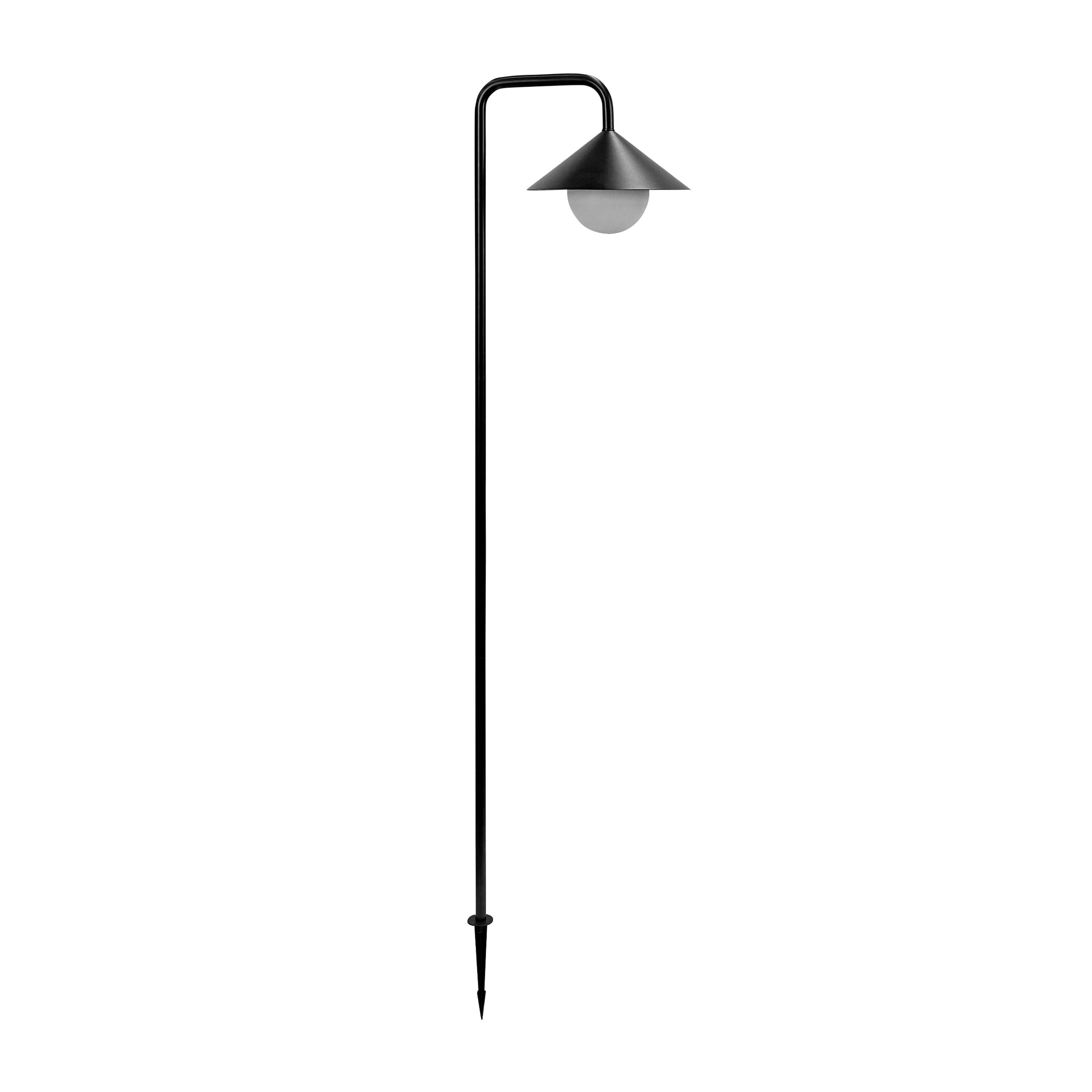 Dyberg-Larsen - Nova Außen-Gartenstecker mit Lichtkugel und Fernbedienung - Sort - Height: 80 cm, Diameter: 31.5 cm