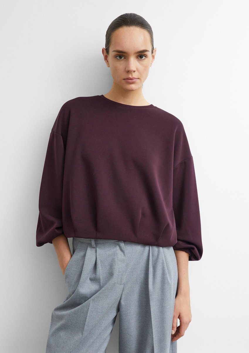 Fließendes Sweatshirt mit Ballonbund Damen COMMA