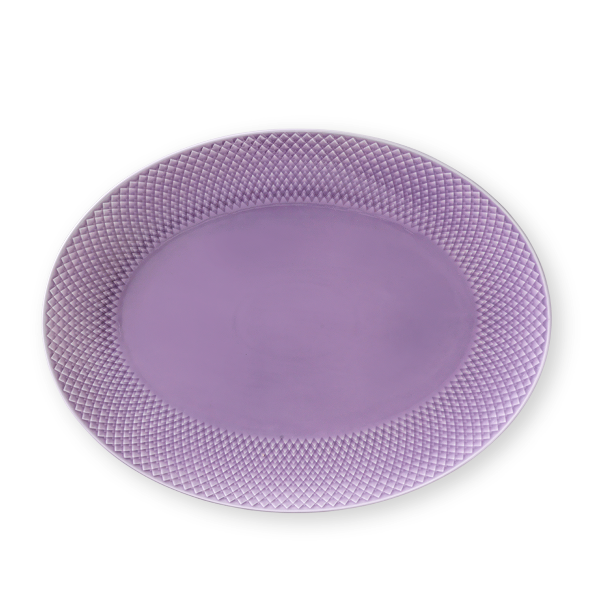 Lyngby Porcelæn - Rhombe Color Ovale Servierplatte - 35x26,5 cm - Lila