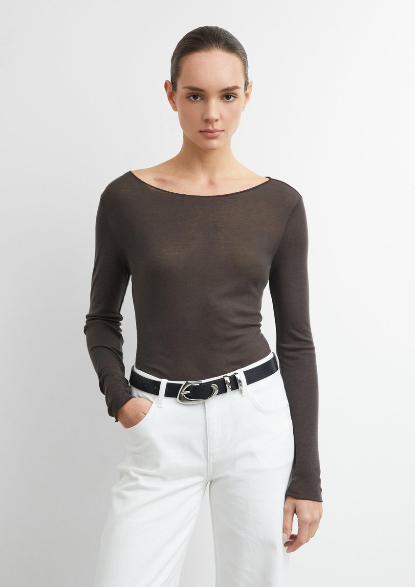 Damen Langarmshirt aus weichem Mischgarn COMMA