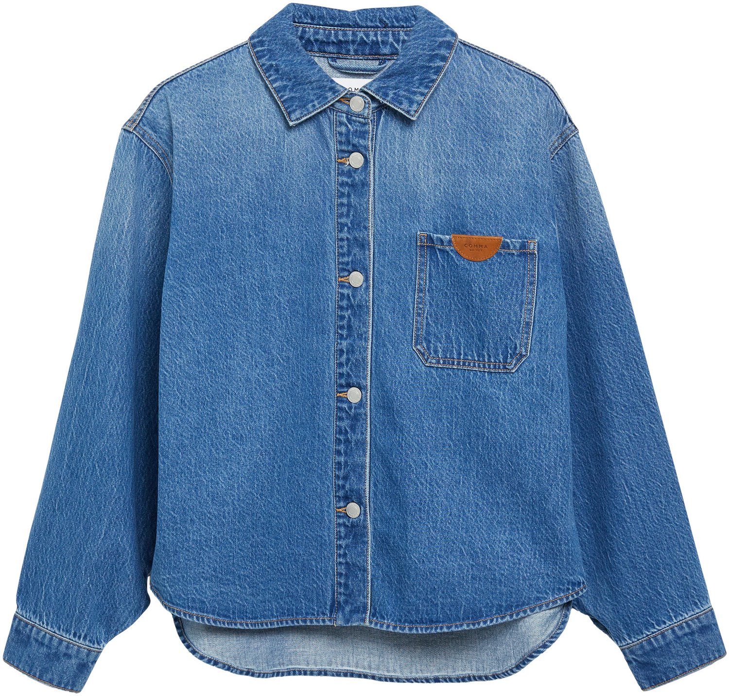 Denim-Hemdjacke für Damen COMMA