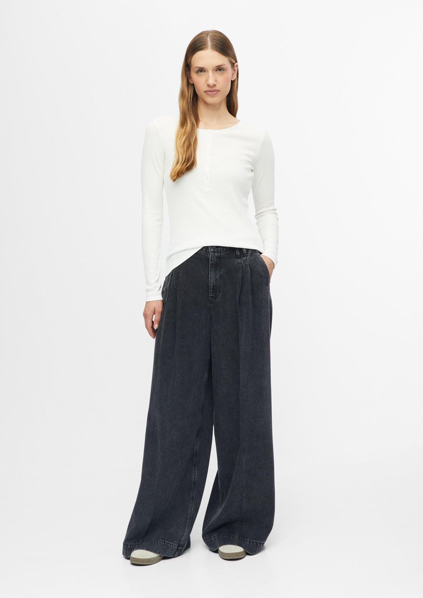 Jeans Weite Beinform Hochrise Extra mit Falten Damen s.Oliver