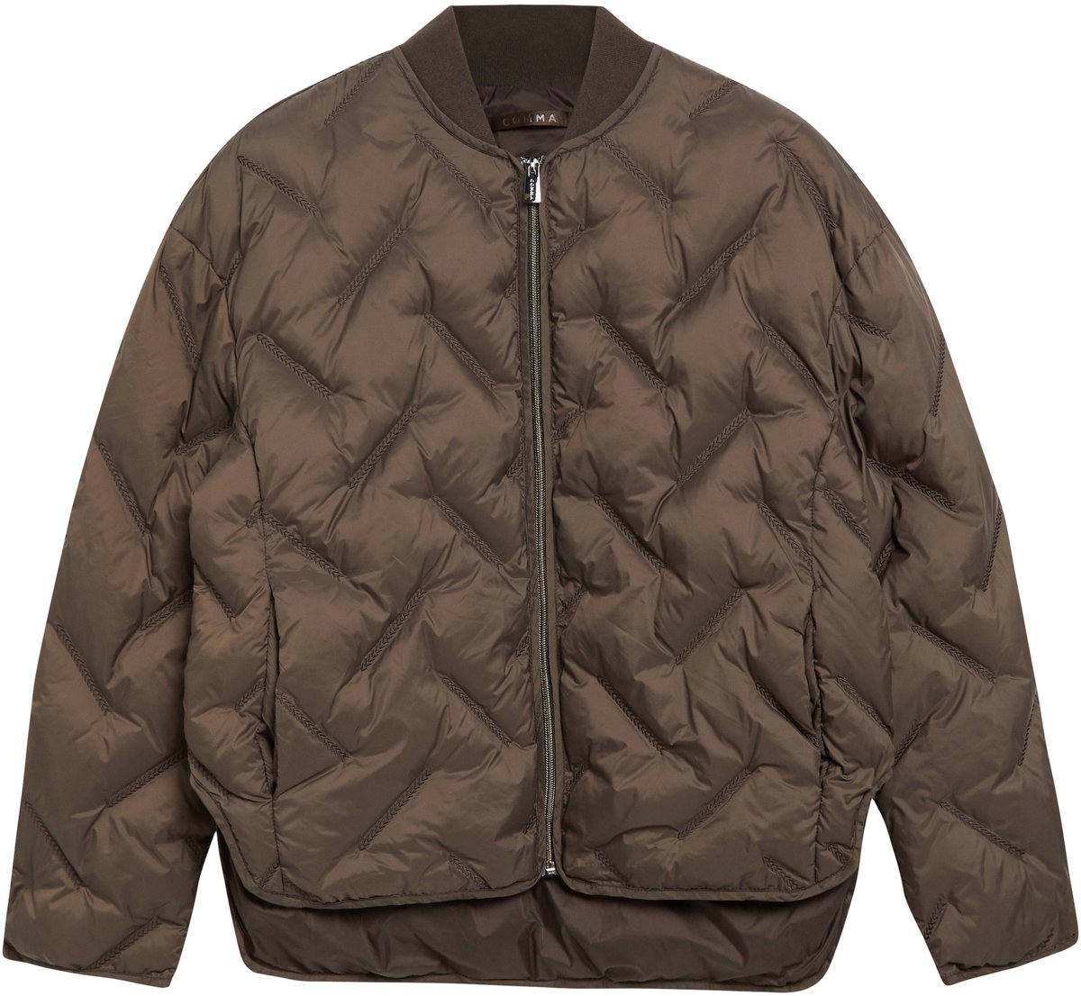 Steppjacke mit Strickkragen Damen COMMA