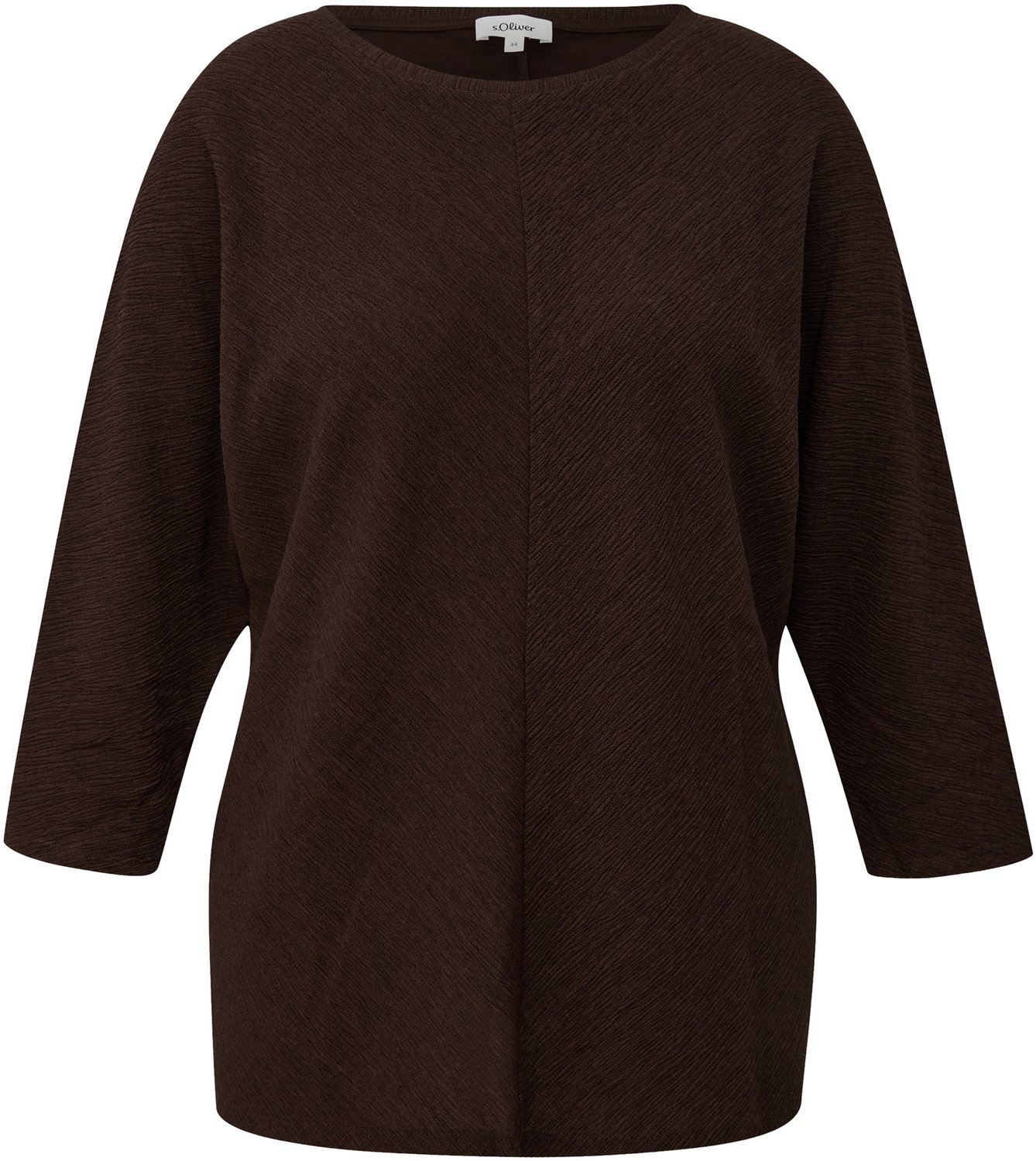 Damen T-Shirt mit U-Boot-Ausschnitt und 3/4 Fledermausärmeln s.Oliver
