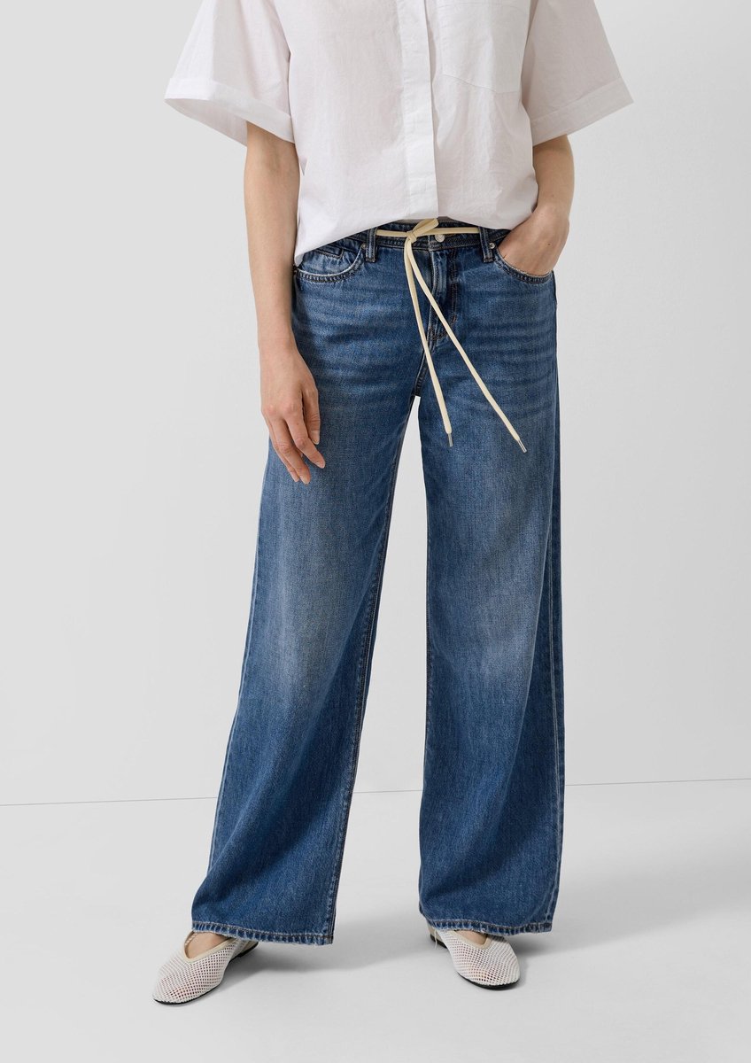 Damen Jeans Regular mit Cut-Out-Nähten und Stoffgürtel s.Oliver Suri