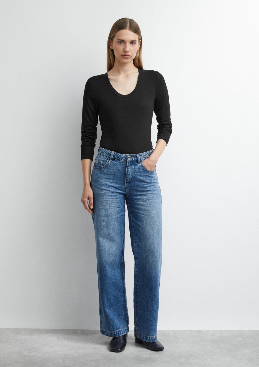Jeans Wide Leg mit Dekoration Damen COMMA Anna