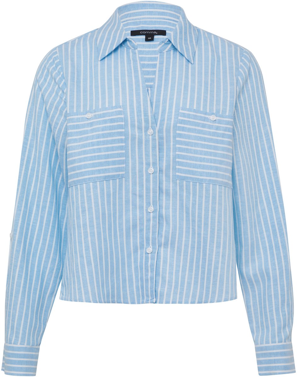 Langarm-Bluse aus Leinen für Frauen COMMA