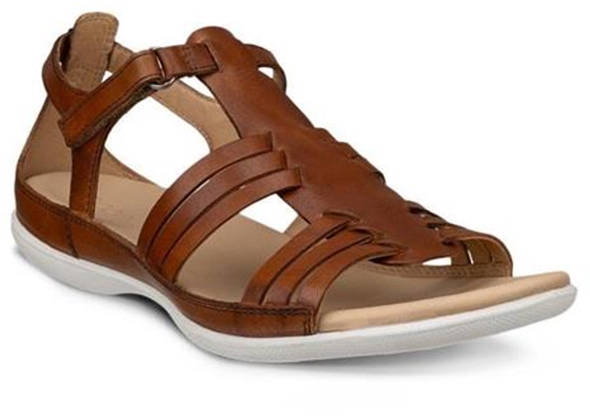 Lederflache Sandalen für Damen Ecco Flash