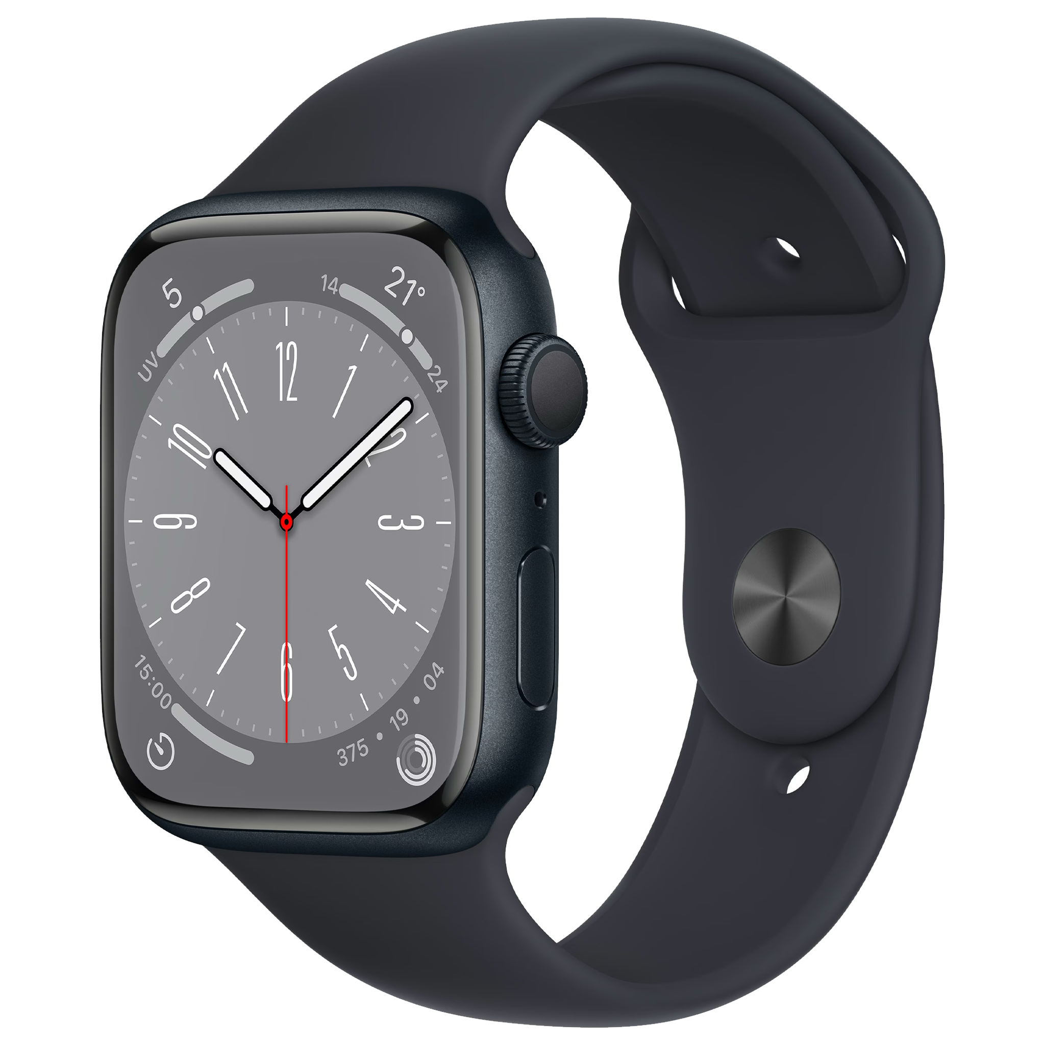 Apple Watch Series 8 45mm WiFi + 4G Mitternacht, Mitternacht-Sportarmband