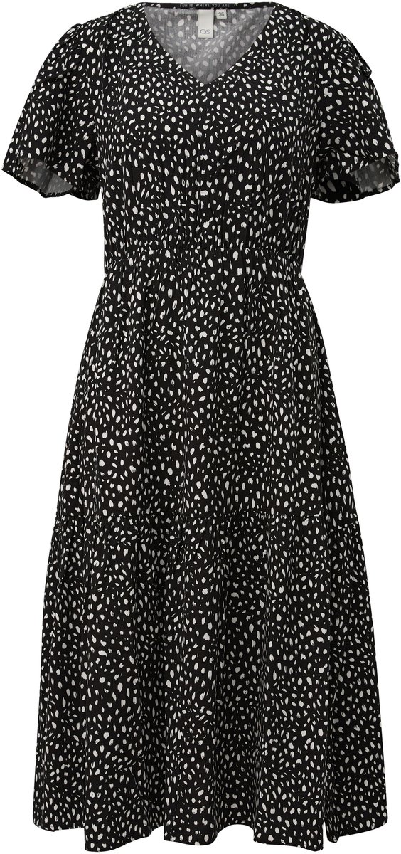 Viskosekleid mit Allover-Print für Damen QS