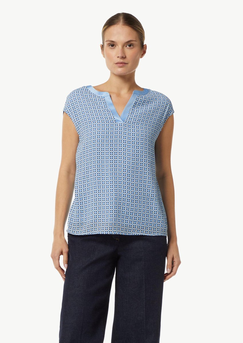 Druckmuster-Bluse mit satinierter Kante für Damen COMMA