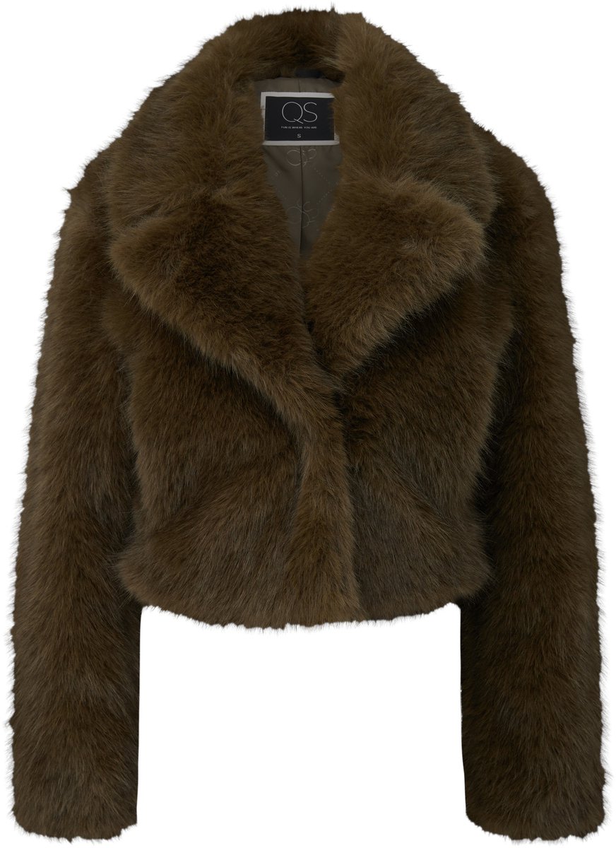 Faux-Fur Jacke mit Reverskragen Damen QS Vanessa Mai